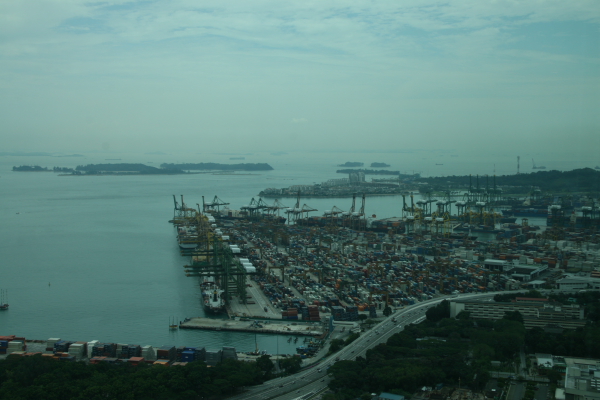 Singapore: Blick zum Hafen